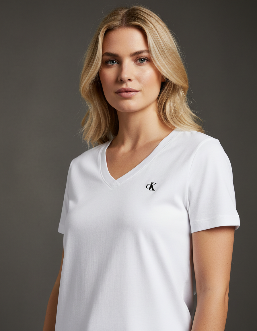 White Calvin Klein t-shirt after